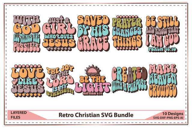 Retro Christian SVG Bundle SVG shah alam 
