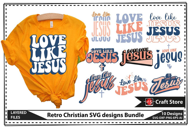 Retro Christian SVG designs Bundle SVG shah alam 