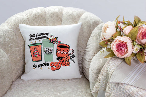 Retro Christmas Coffee Sublimation Sublimation Creativeart88 