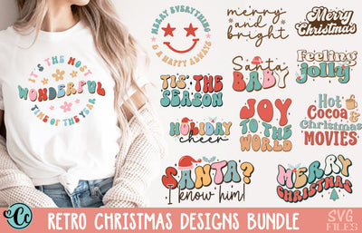Retro Christmas Design Bundle SVG Crazy Craft 