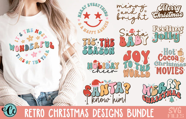 Retro Christmas Design Bundle SVG Crazy Craft 