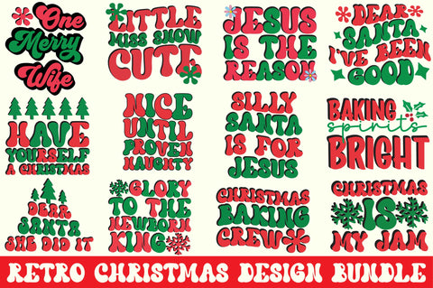 Retro Christmas Design Bundle SVG SVGista 