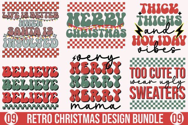 Retro Christmas Design Bundle SVG SVGista 