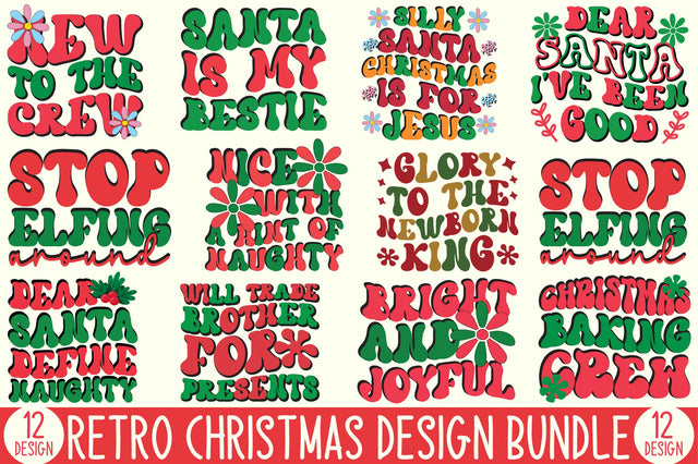 Retro Christmas Design Bundle SVG SVGista 