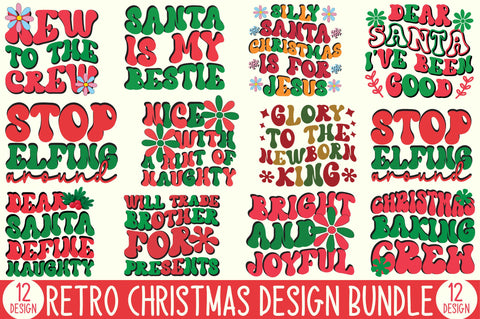 Retro Christmas Design Bundle SVG SVGista 