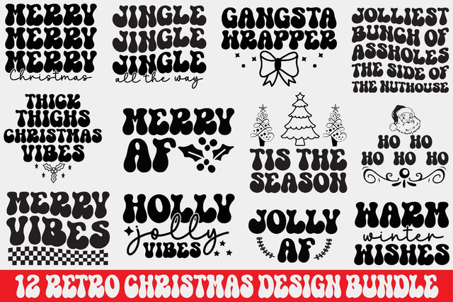 Retro Christmas Design Bundle SVG SVGista 