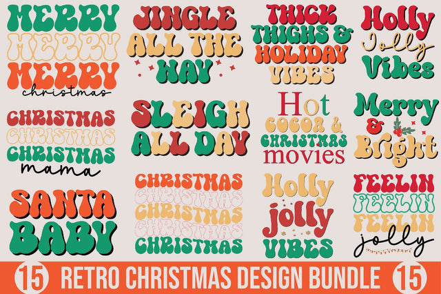 Retro Christmas Design Bundle SVG SVGista 