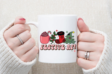 Retro Christmas Festive AF Sublimation SVG designartist 