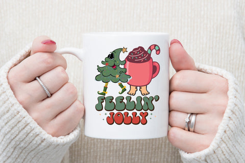 Retro Christmas Holly Jolly Sublimation SVG designartist 