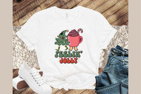 Retro Christmas Holly Jolly Sublimation SVG designartist 
