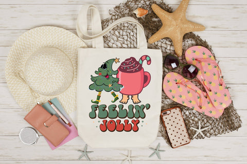 Retro Christmas Holly Jolly Sublimation SVG designartist 