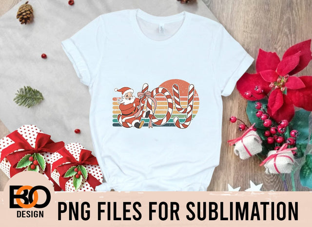 Retro Christmas Joy Png, Cute Christmas Png, Santa Claus Png, Christmas Sublimation, Holiday decor, Xmas clipart, Digital download Sublimation BOO-design 