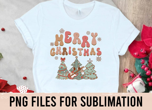 Retro Christmas Png For Sublimation & Print, Boho Merry Christmas Png, Groovy Retro Christmas Tree PNG Sublimation, Digital Download Sublimation BOO-design 