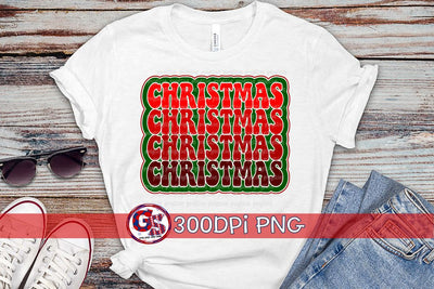 Retro Christmas PNG Sublimation Sublimation Greedy Stitches 