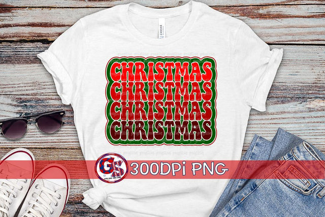 Retro Christmas PNG Sublimation Sublimation Greedy Stitches 
