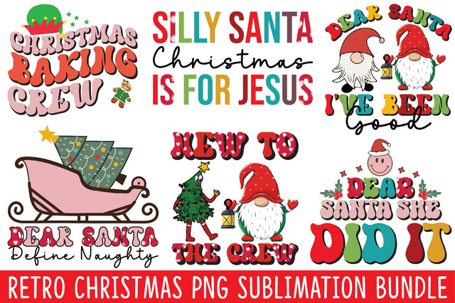 Retro Christmas PNG Sublimation Sublimation SVGista 