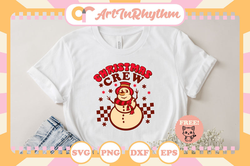 Retro Christmas Snow man svg SVG Artinrhythm shop 
