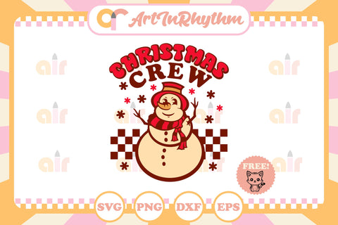 Retro Christmas Snow man svg SVG Artinrhythm shop 