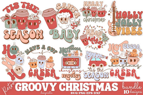 Retro Christmas Sublimation Bundle SVG DESIGNISTIC 
