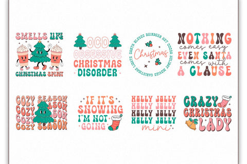 Retro Christmas Sublimation Bundle SVG Shetara Begum 