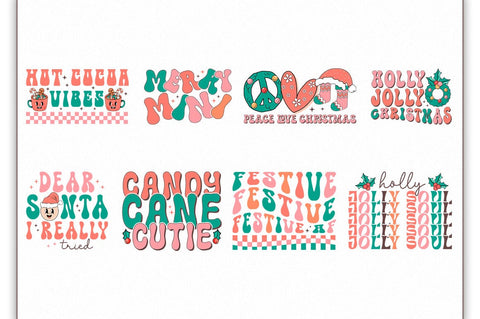 Retro Christmas Sublimation Bundle SVG Shetara Begum 