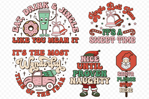 Retro Christmas Sublimation Bundle Vol.3 Sublimation CraftLabSVG 