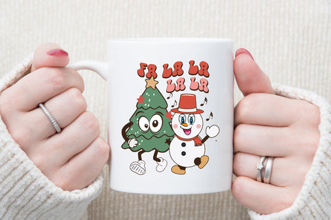 Retro Christmas Sublimation Fa La La SVG designartist 