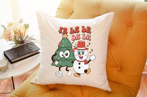 Retro Christmas Sublimation Fa La La SVG designartist 