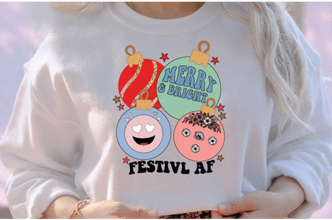 Retro Christmas Sublimation Festive AF Sublimation Creativeart88 