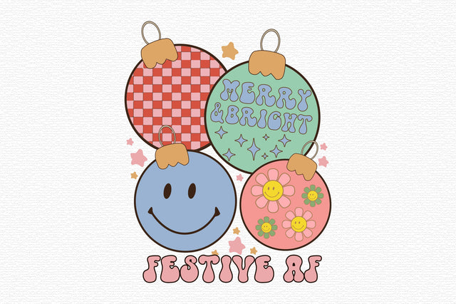 Retro Christmas Sublimation Festive AF SVG designartist 