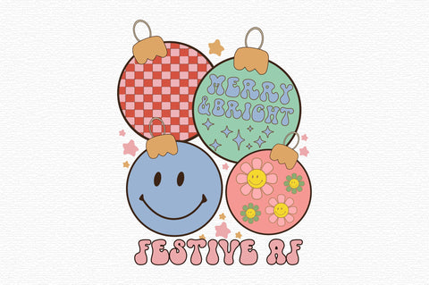 Retro Christmas Sublimation Festive AF SVG designartist 
