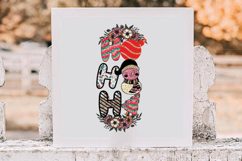 Retro Christmas Sublimation Ho Ho Ho Sublimation Creativeart88 