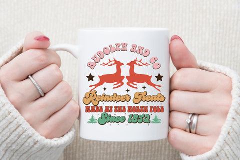 Retro Christmas Sublimation Reindeer SVG designartist 