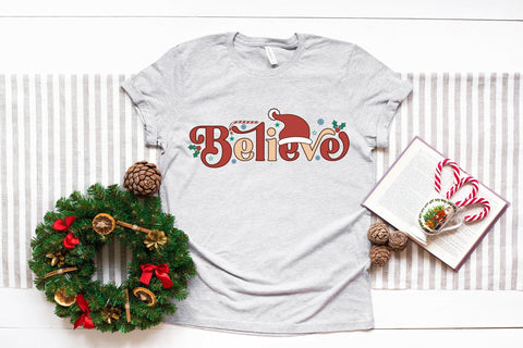 Retro Christmas SVG, Believe SVG Cut File SVG CraftLabSVG 