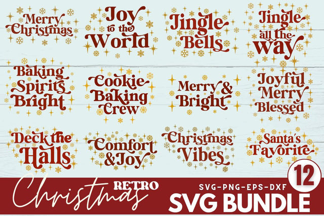 Retro Christmas SVG Bundle, Christmas Bundle SVG DESIGNISTIC 
