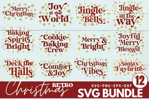 Retro Christmas SVG Bundle, Christmas SVG Bundle SVG DESIGNISTIC 