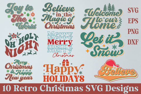 Retro Christmas svg bundle, Groovy Christmas, Retro bundle, Christmas svg bundle, Merry Christmas png, Christmas shirt png, Christmas cut files SVG etcify 