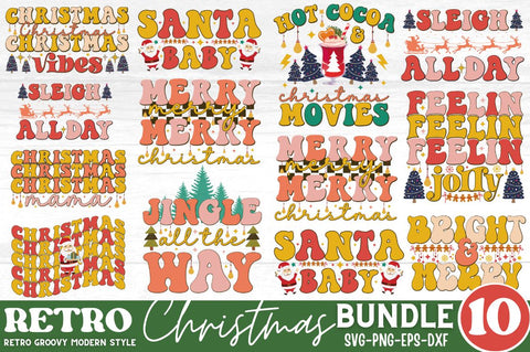 Retro Christmas SVG Bundle, Retro Christmas Bundle SVG DESIGNISTIC 