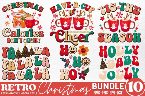 Retro Christmas SVG Bundle, Retro Christmas Bundle SVG DESIGNISTIC 
