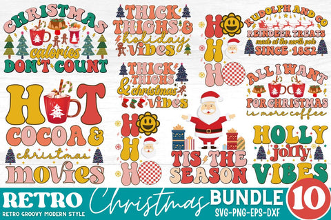 Retro Christmas SVG Bundle, Retro Christmas Bundle SVG DESIGNISTIC 
