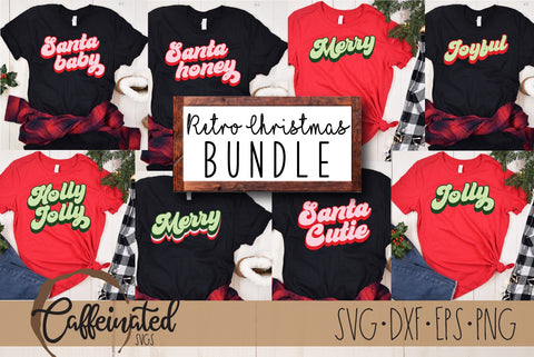 Retro Christmas SVG Bundle SVG Caffeinated SVGs 