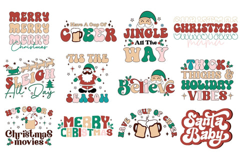 Retro Christmas SVG Bundle SVG CraftLabSVG 