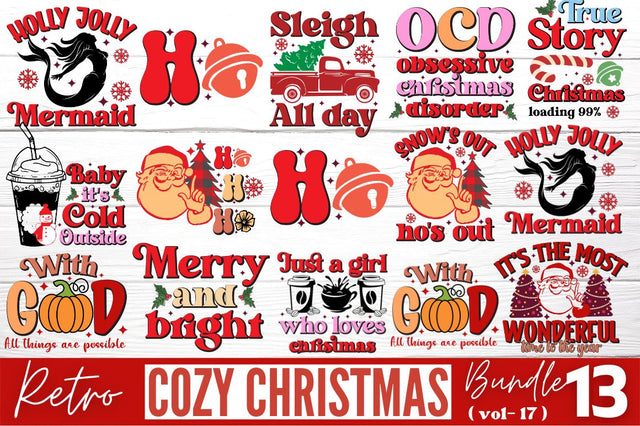 Retro Christmas SVG Bundle SVG DESIGNISTIC 