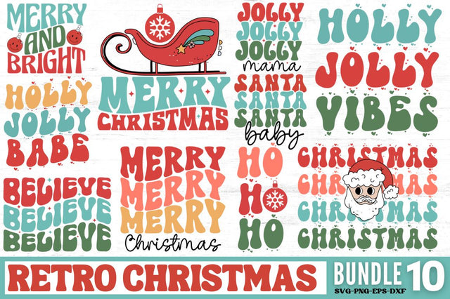 Retro Christmas SVG Bundle SVG DESIGNISTIC 
