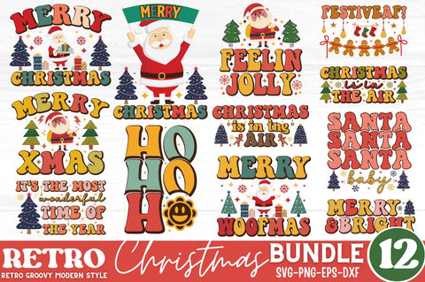 Retro Christmas SVG Bundle SVG DESIGNISTIC 