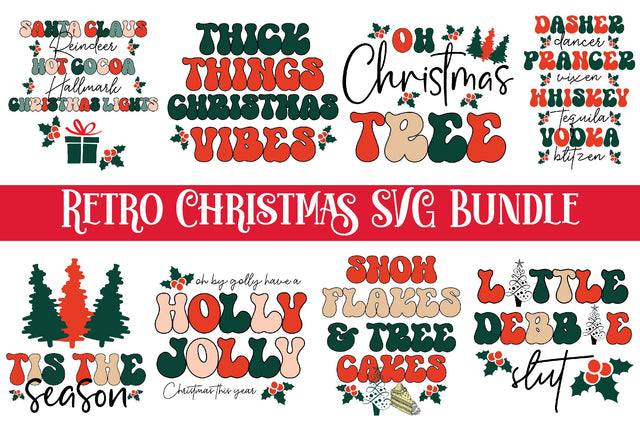 Retro Christmas SVG Bundle SVG Jagonath Roy 