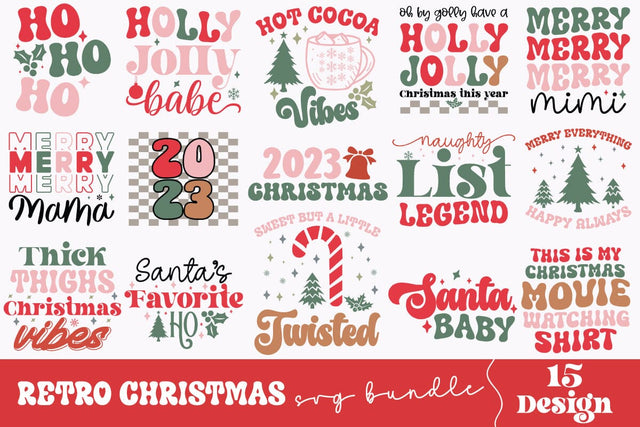 Retro Christmas SVG Bundle SVG md faruk hossain 