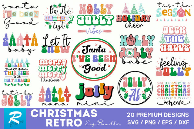 Retro Christmas Svg Bundle SVG Regulrcrative 
