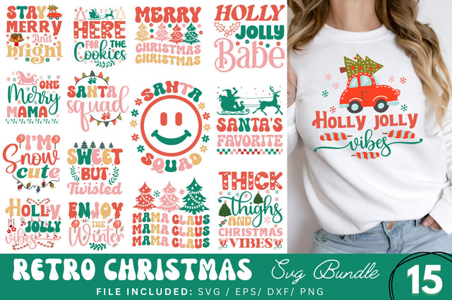 Retro Christmas svg Bundle SVG Regulrcrative 