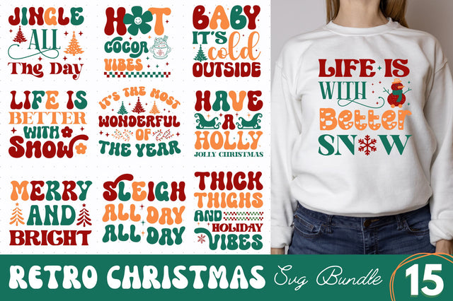 Retro Christmas SVG Bundle SVG Regulrcrative 